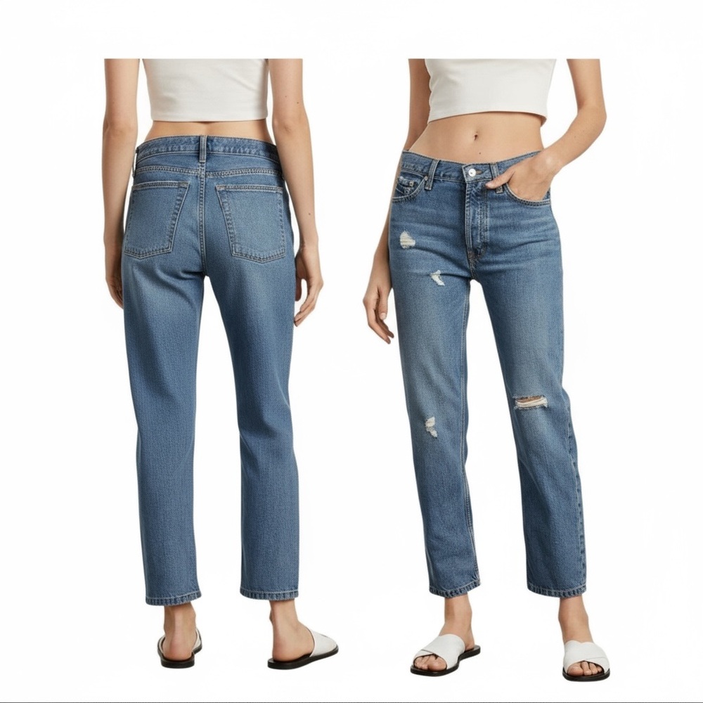 Everlane the summer slouch Jean organic cotton size 28 button fly